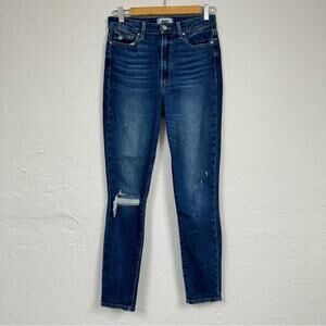 Paige Margaret Ankle Skinny Blue Jeans Womens 27 Zip Fly Denim Casual Classic